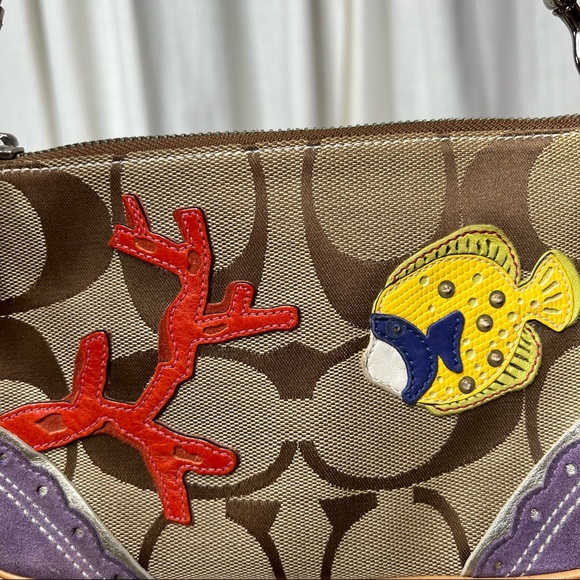 Coach Limited Edition Mini Side Bag with Fish and Coral Aplique 1491 - Picture 2 of 15